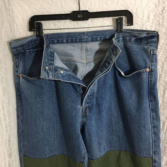 Levi's Drop Crop Button Fly Patchwork Men's Jeans Size 36 - Picture 5 of 10